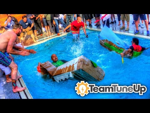 Cardboard Boat Building Team Building by Team TuneUp