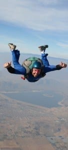 Den Bradshaw skydiving in Los Angeles