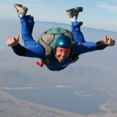 Den Bradshaw skydiving in Los Angeles